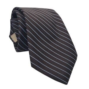 Vintage Men's Tie Brown Striped Classic Necktie England NOS NWT Kings Lynn